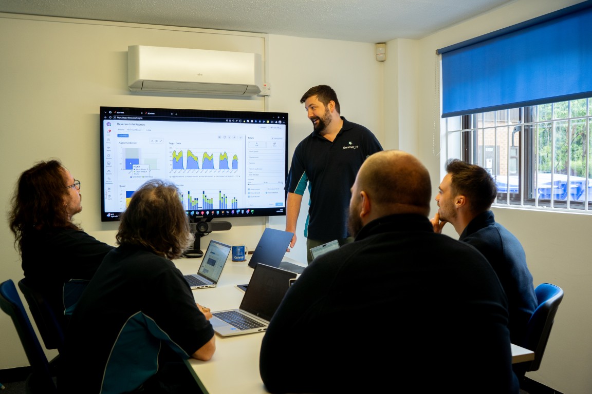 IT strategy meeting at Genmar headquarters